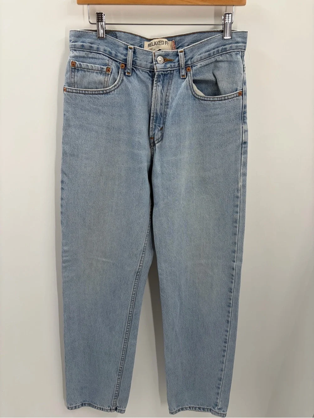 Vintage Levi's 550 Relaxed Fit Light Wash Tapered Jeans W31 L34 Y2K Grunge
